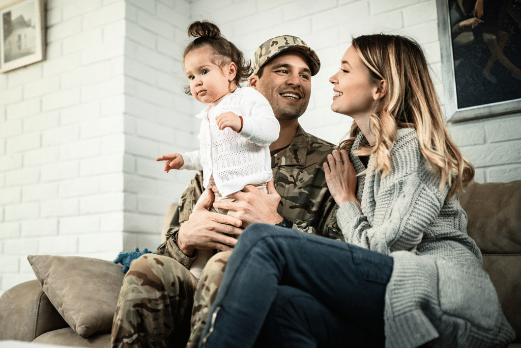 a military family of three